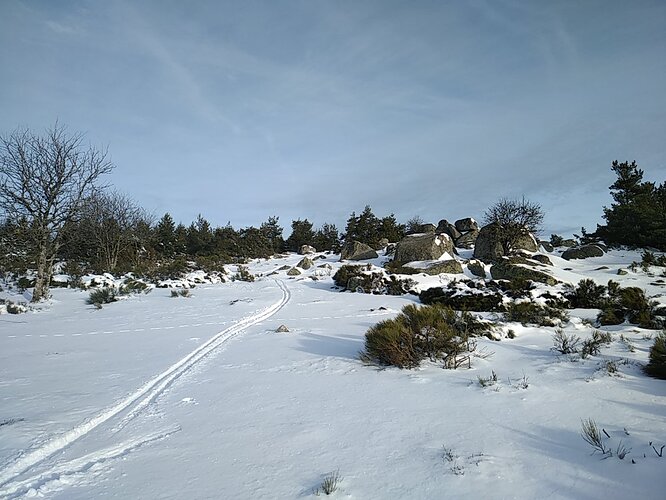 Quel plaisir de faire sa trace entre les blocs de granit !